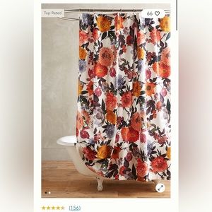 Anthropologie Floral Shower Curtain